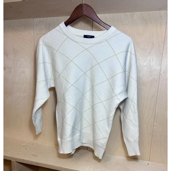 Tamari sweater for women‎ XS Ivory Crisscross Detailing - Picture 5 of 8